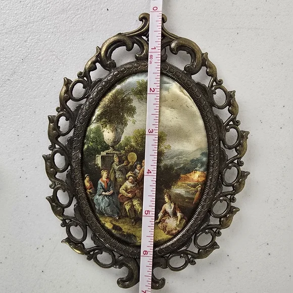 Vintage Made in Italy Rococo Gold Ornate Wall Plaques Set of 5 - Picture 10 of 16